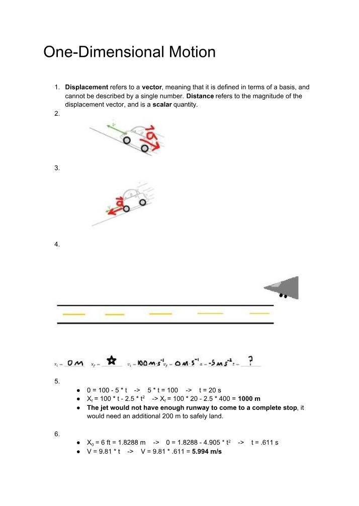 Motion in One Dimension