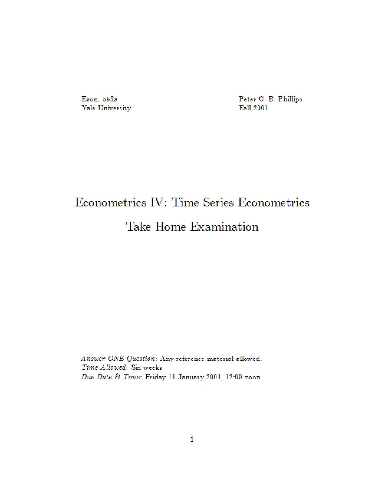 Assessment (Take Home)