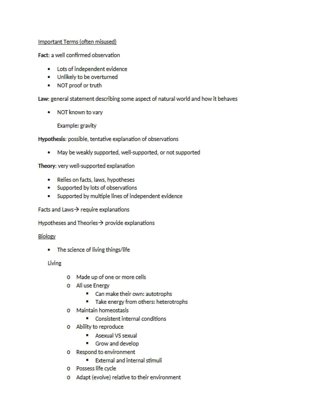Key Terminology