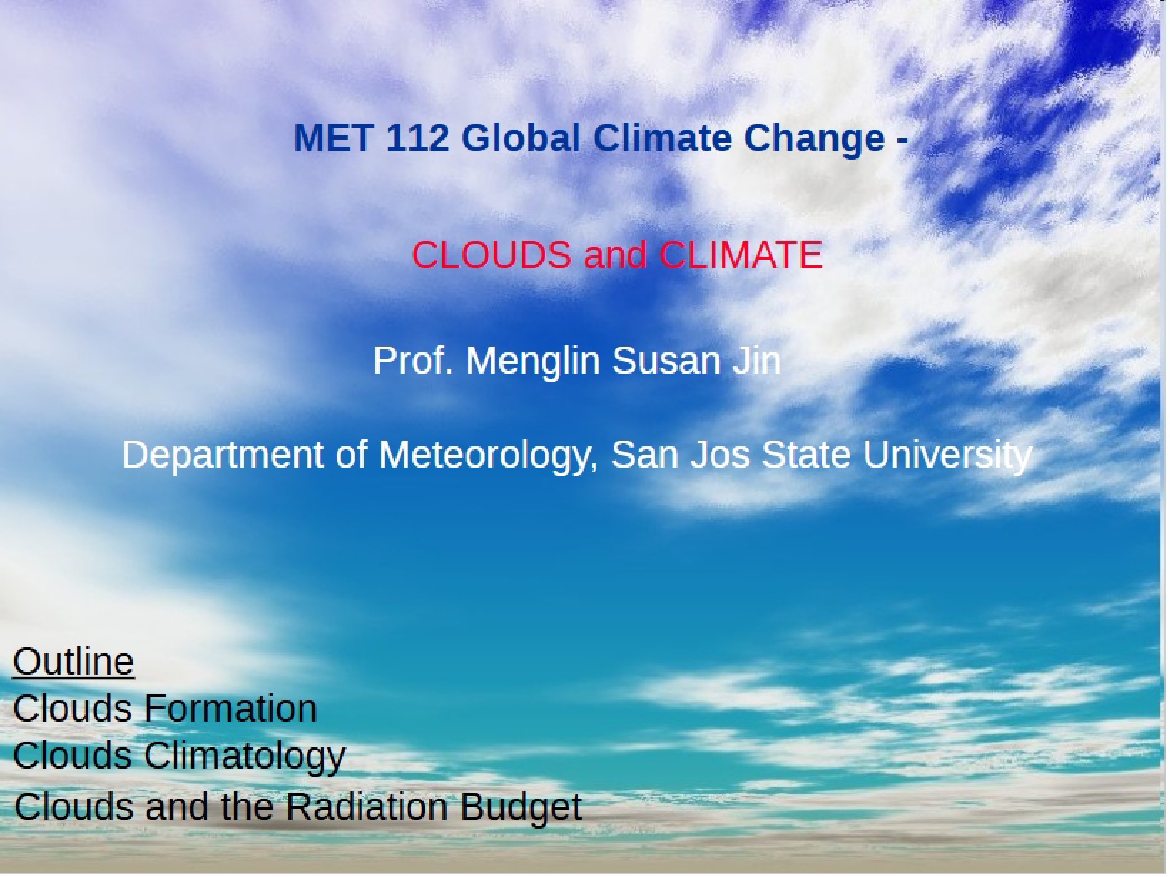 Impact of Clouds on Climate