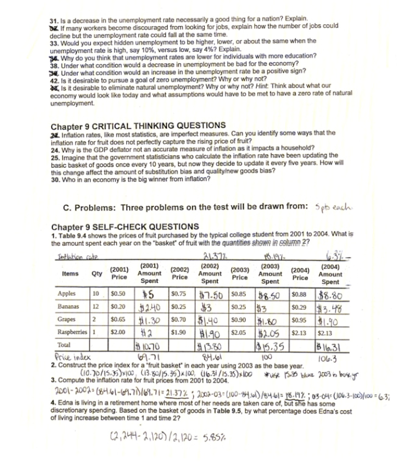Review Guide for Macroeconomics