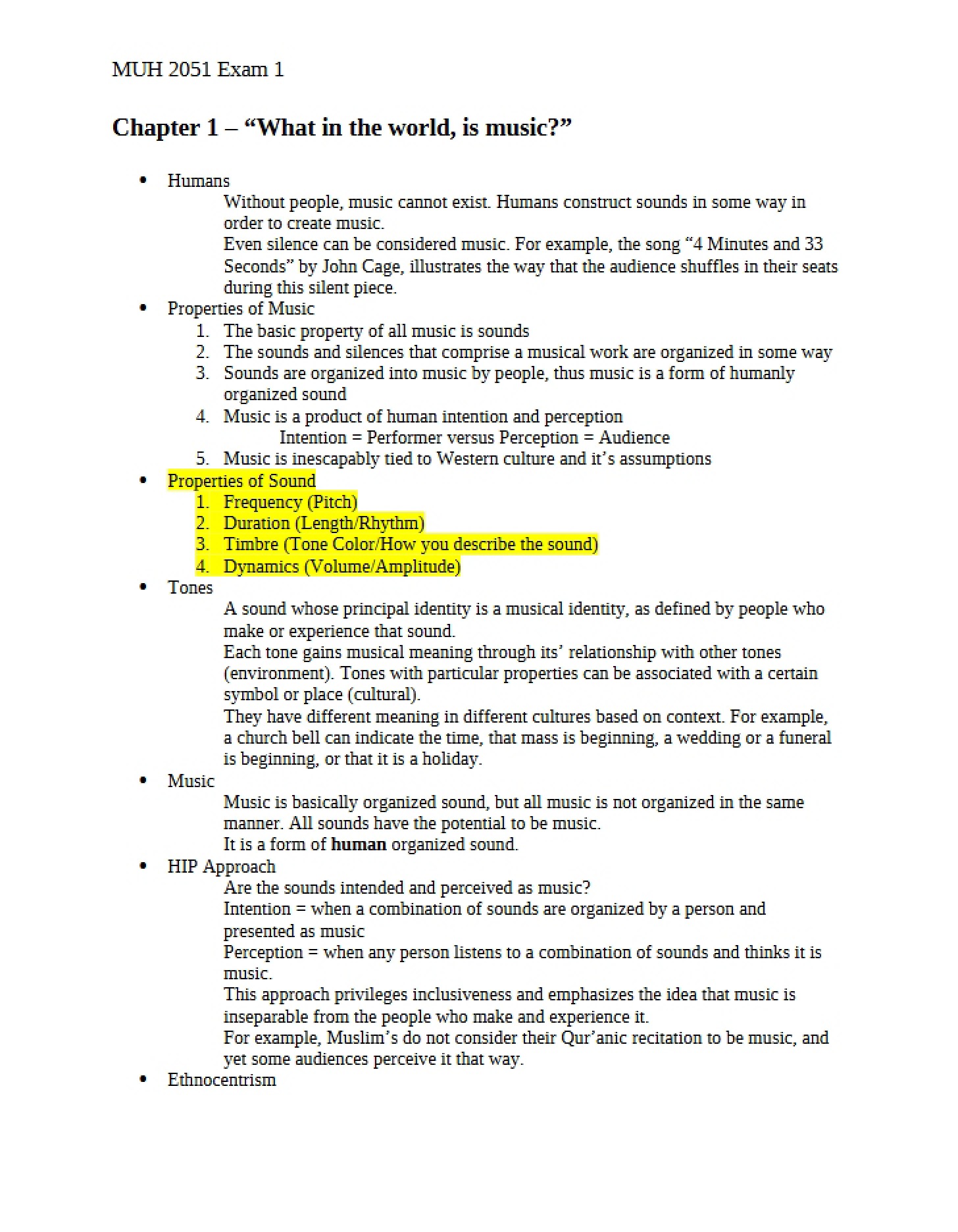 First Exam