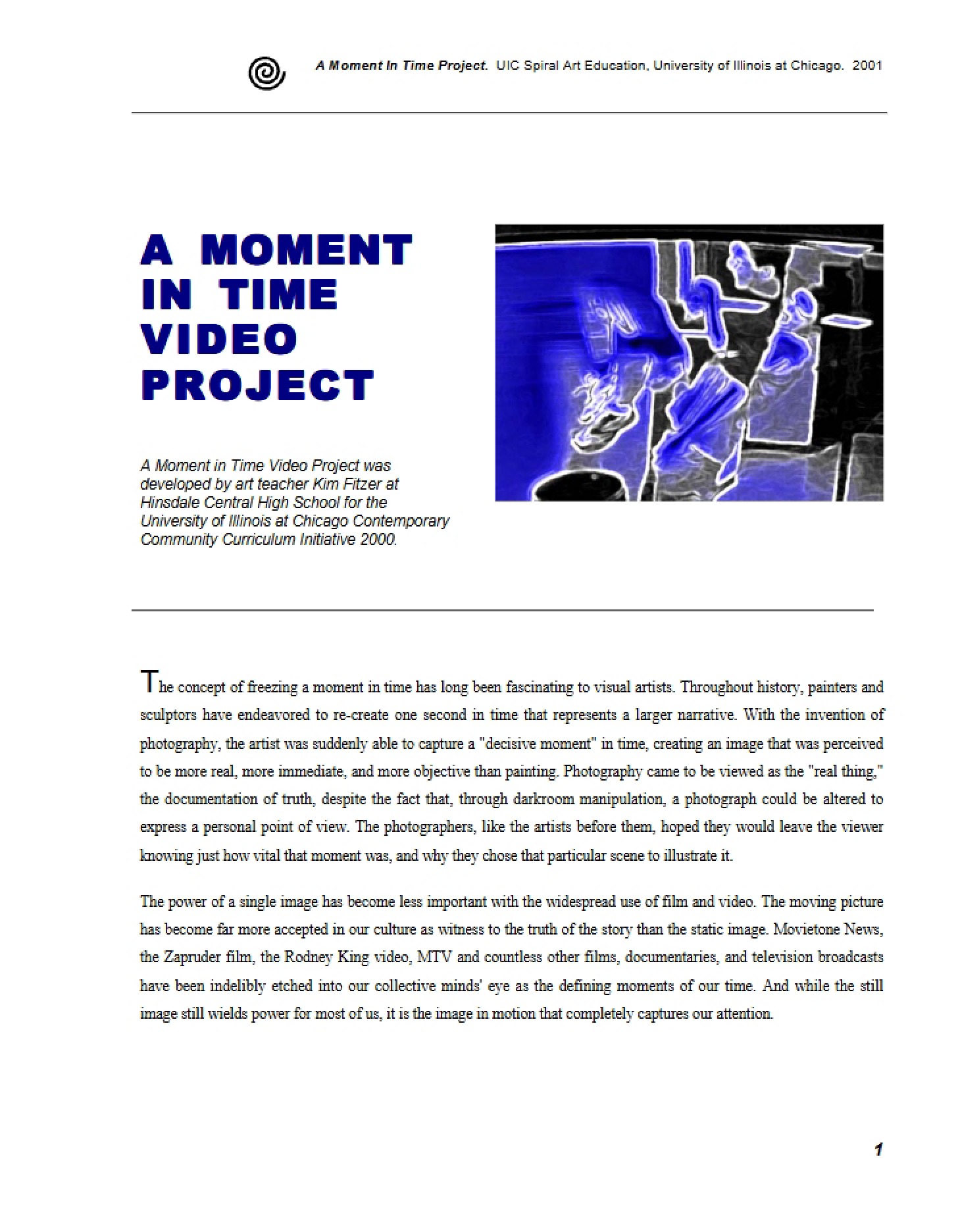 Video Project A Moment in Time