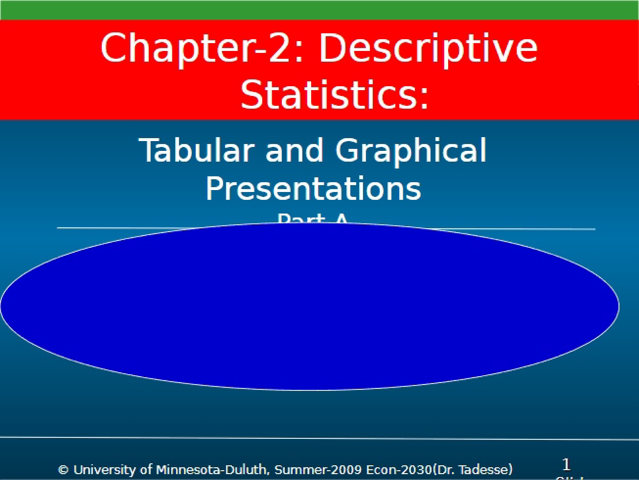 Statistics for Description