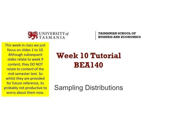 Tutorial for Week 10