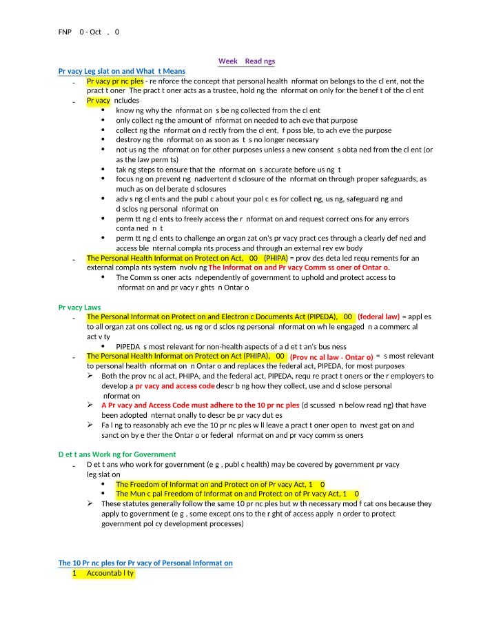 Personal Health Information - Understanding Privacy Legislation