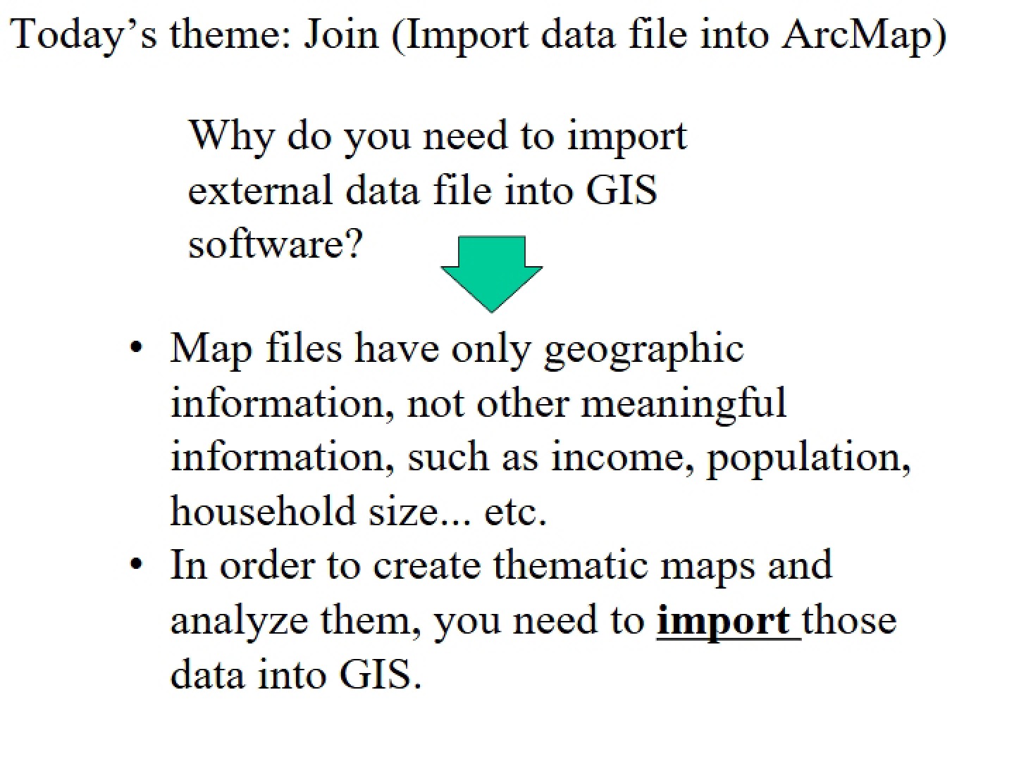 ArcMap Data File Import