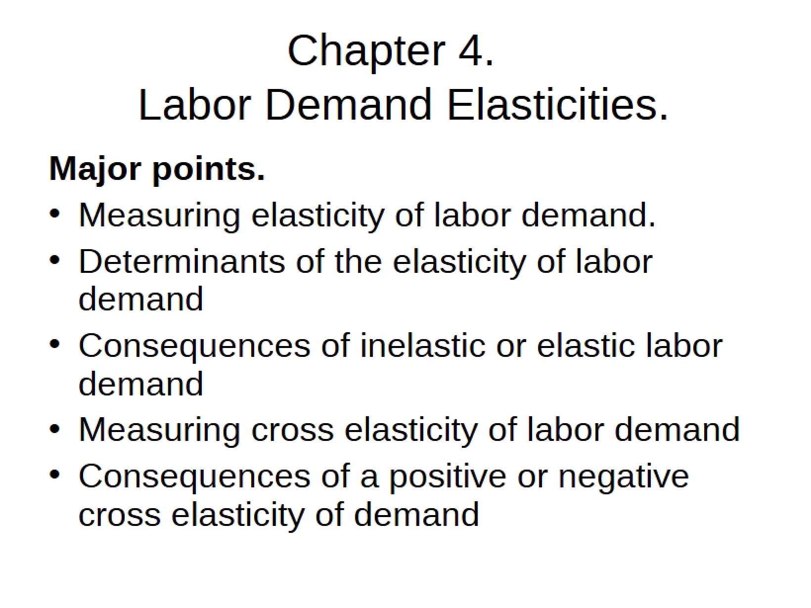 Elasticity of Labor Demand