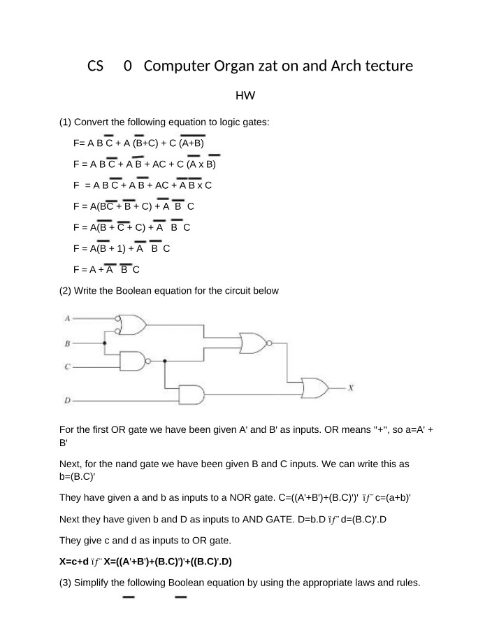 CS3503 - Logic Gates HW3