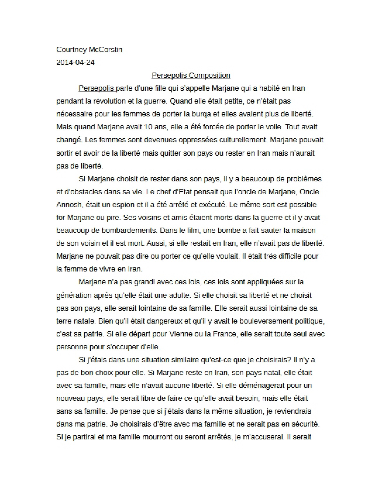 Composition on Persepolis