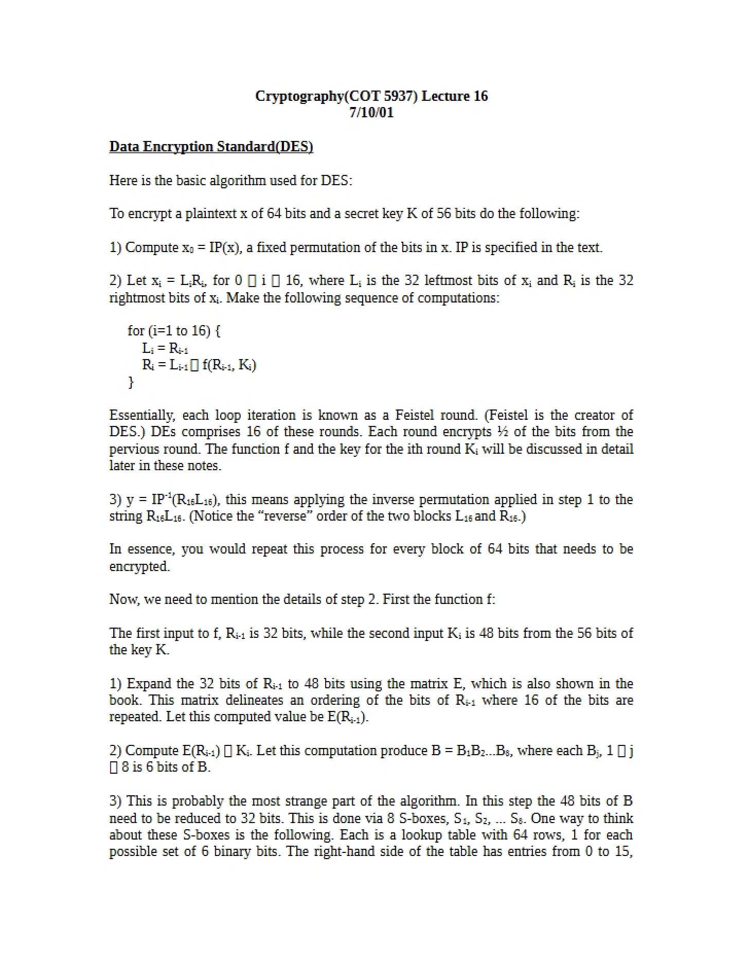Standard for Data Encryption