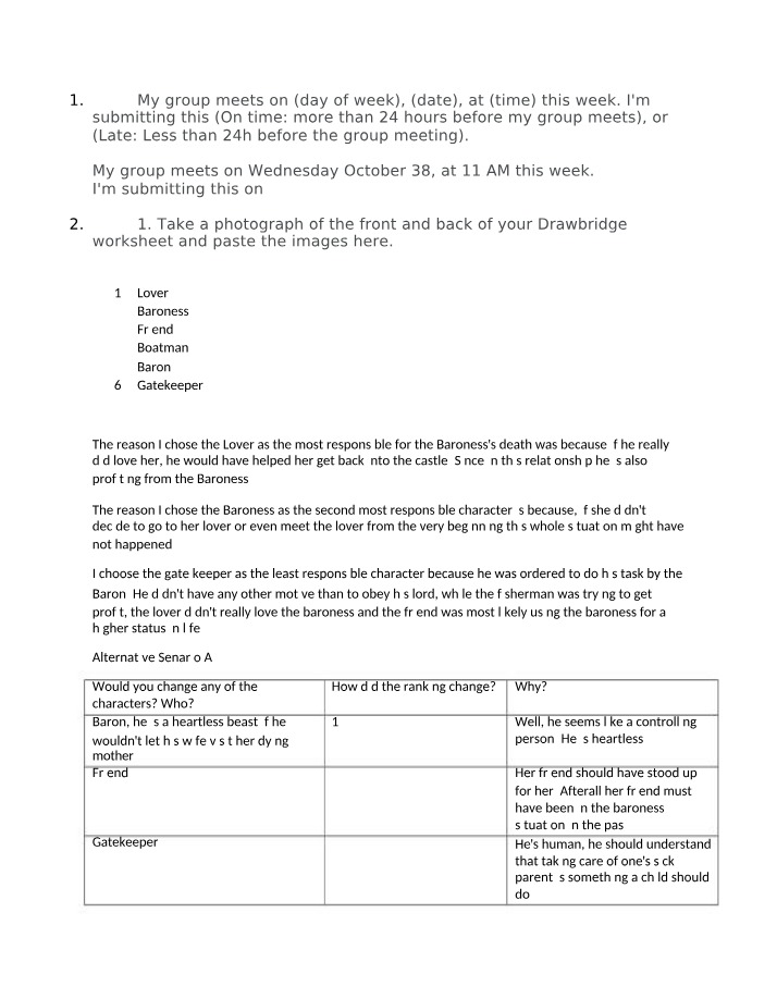 Assignment 6 for Writing