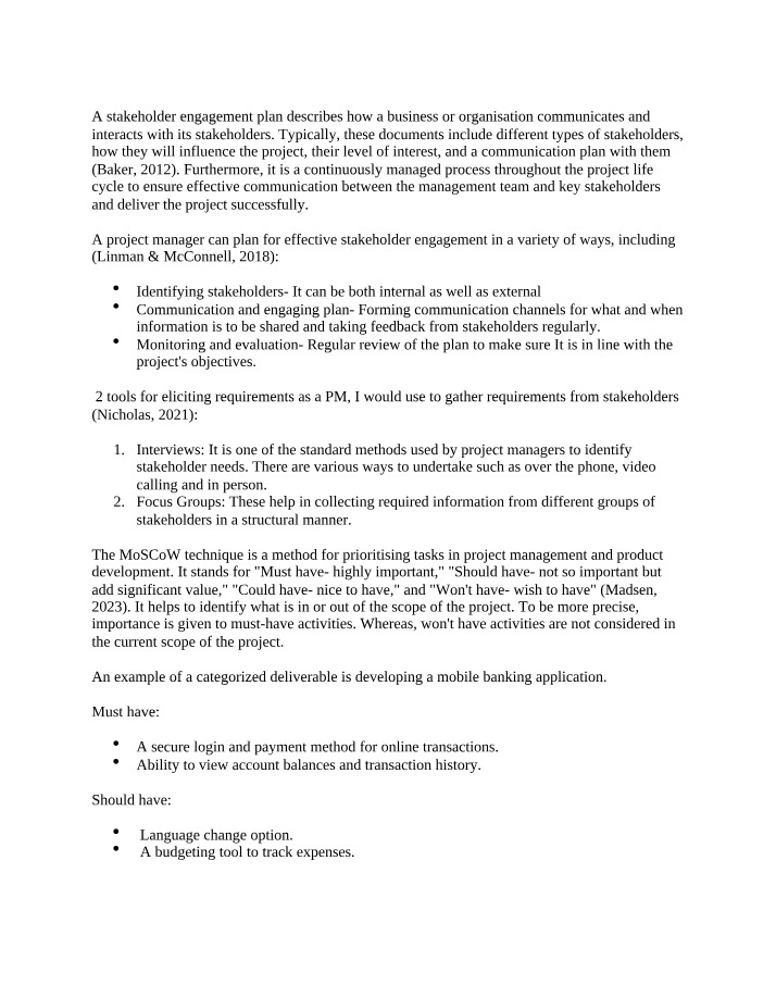 Process for Requirements Management