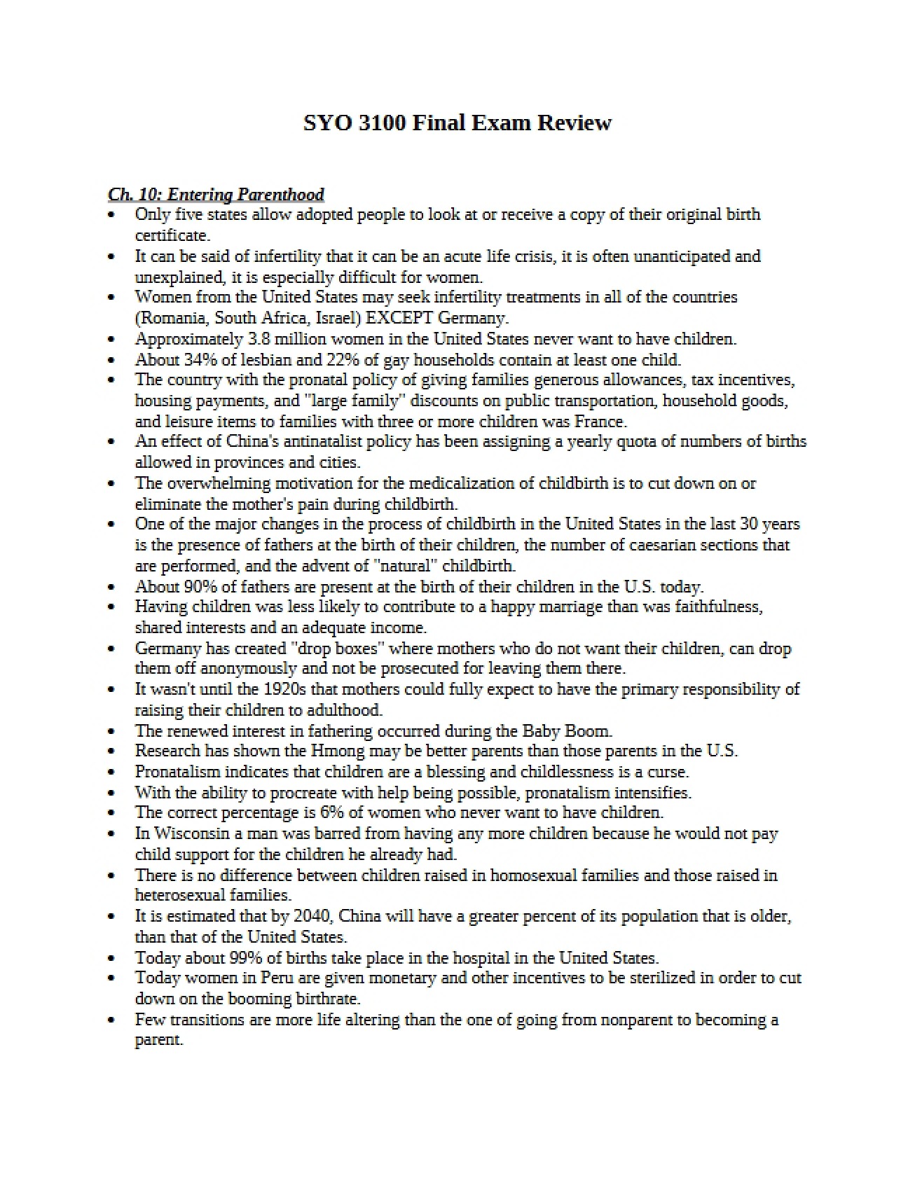 Final Test Review