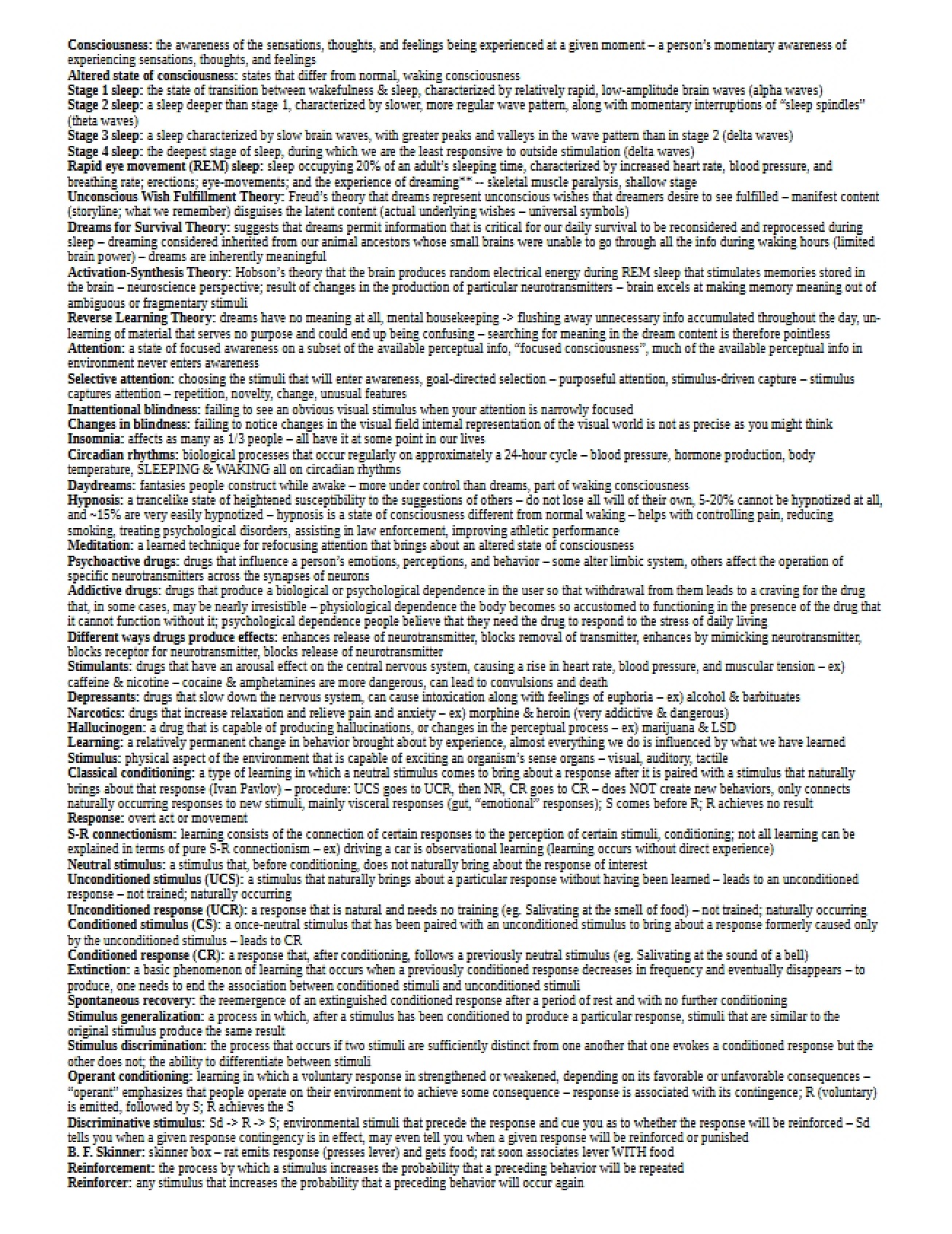 Cheat Sheet for Second Exam