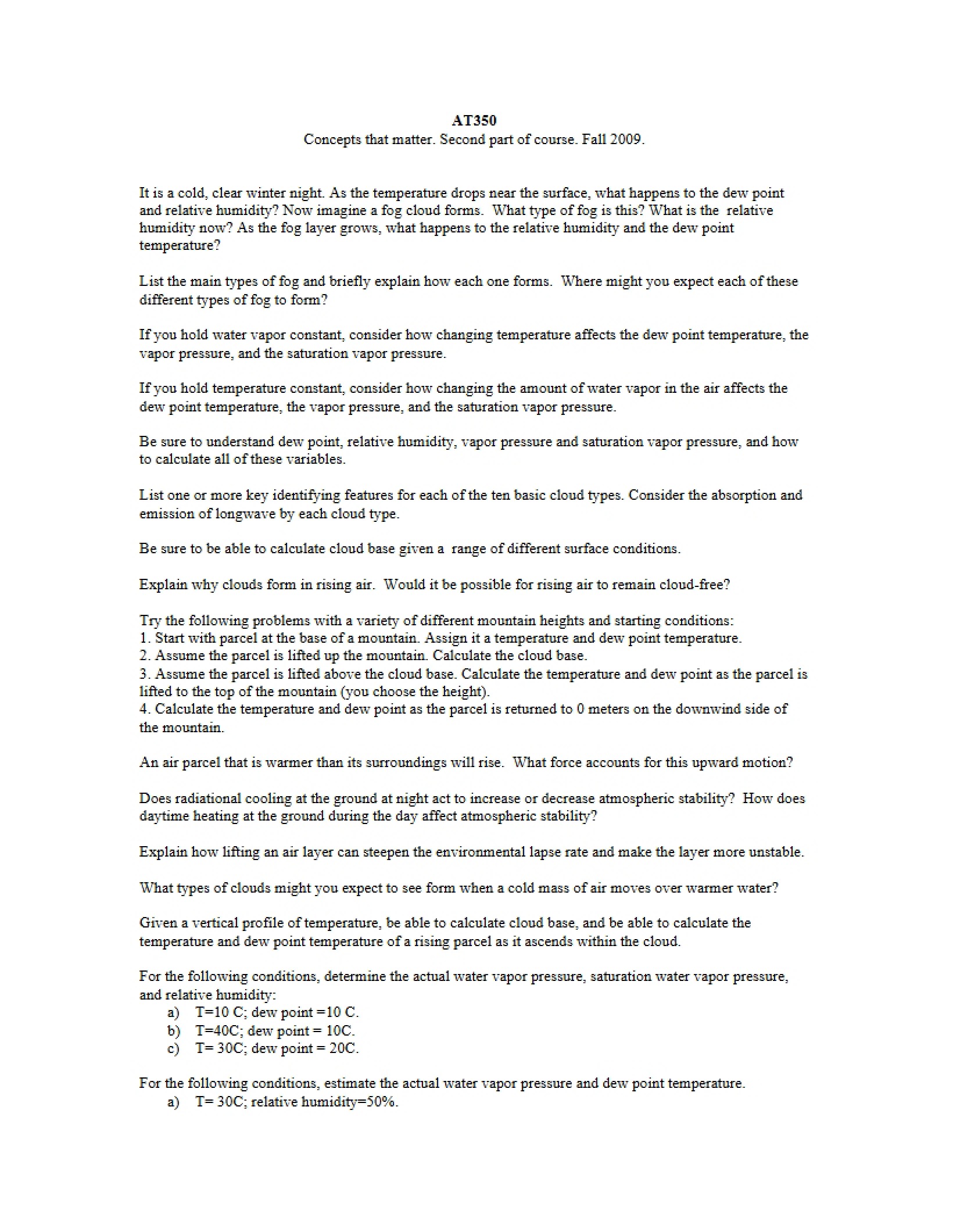 Second Homework Assignment