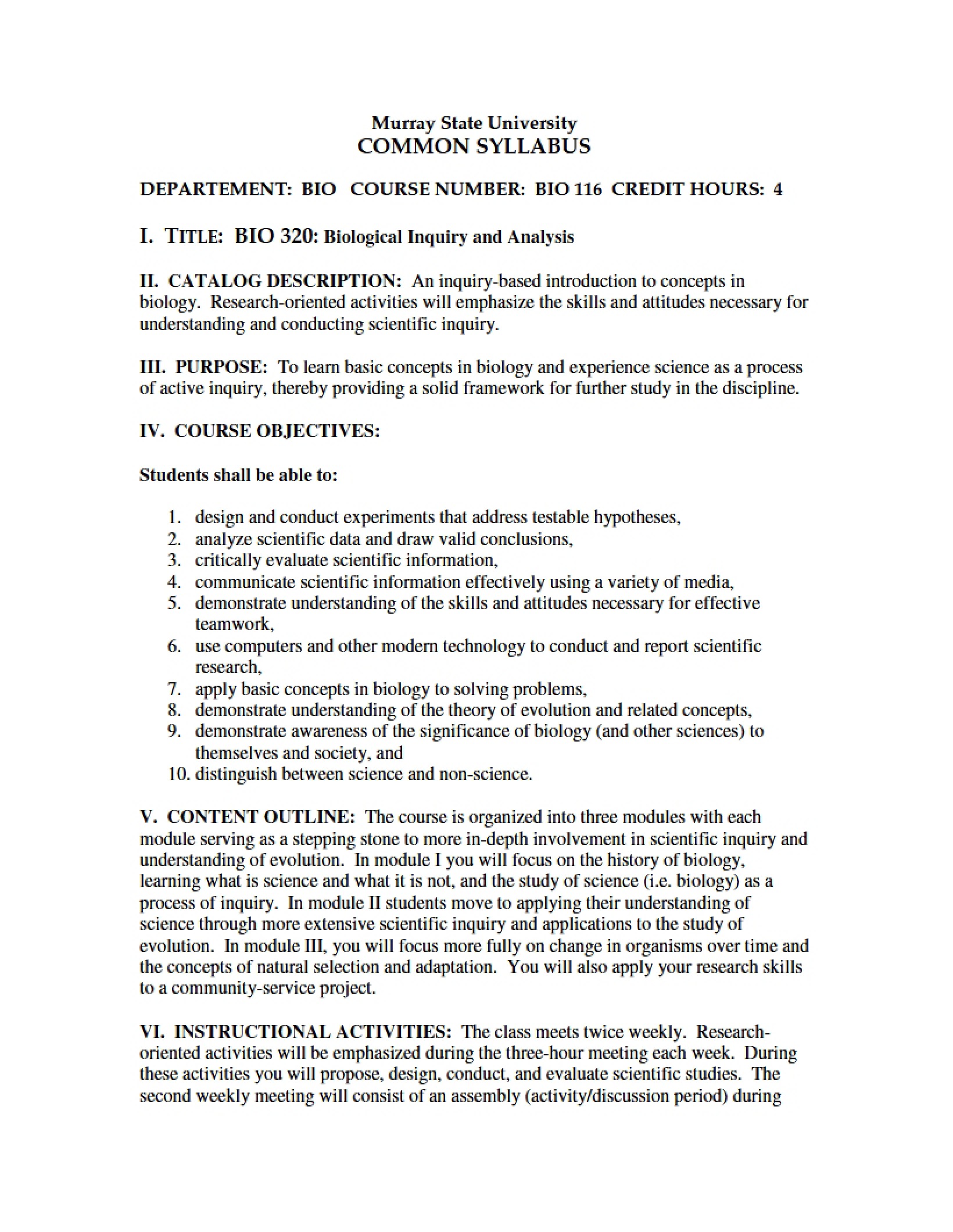 Syllabus