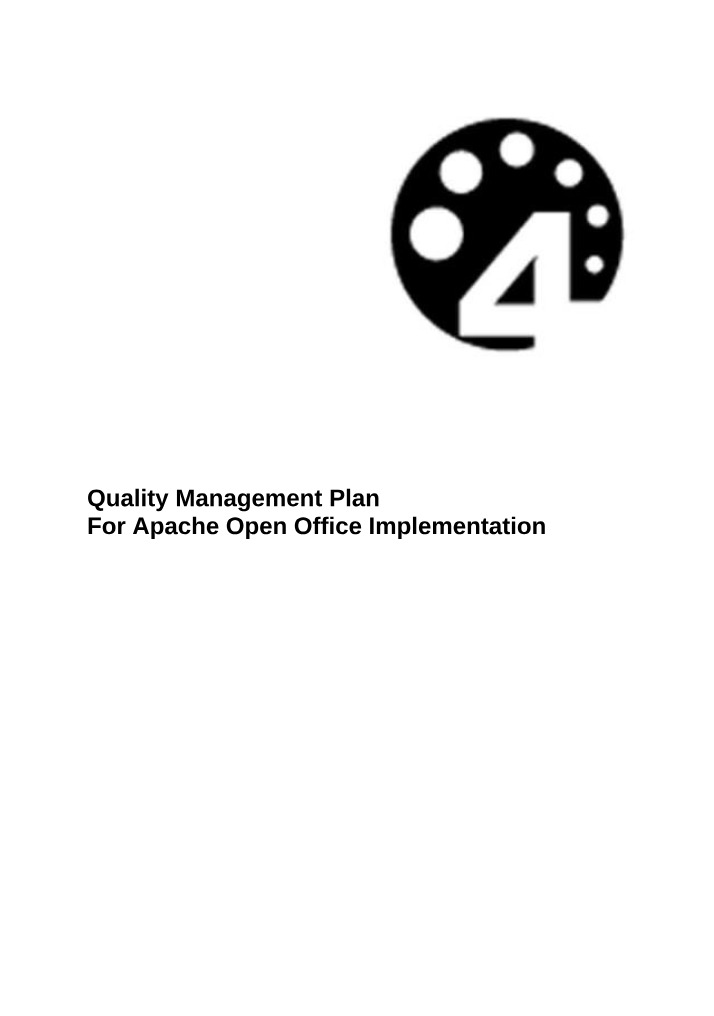 Quality Management Plan - Apache Open Office Implementation