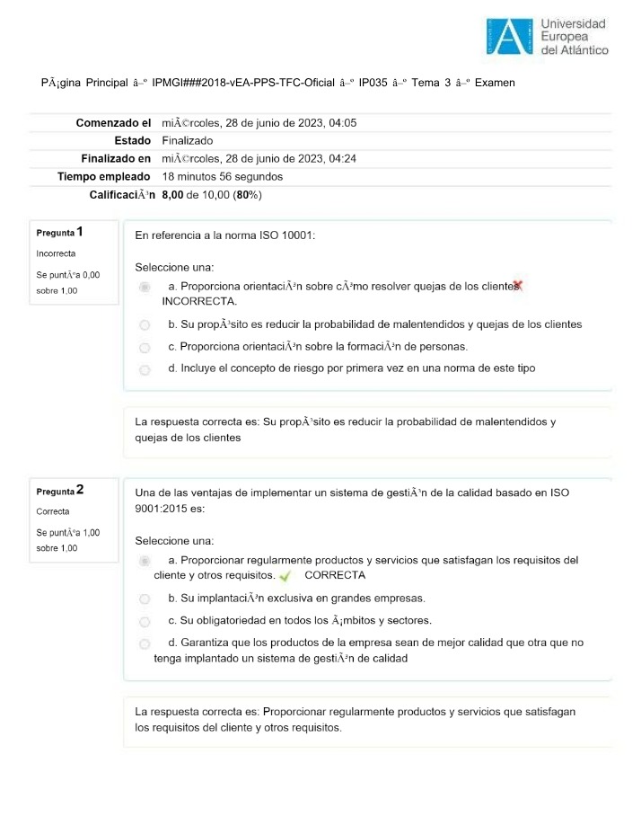 Exam on the Purpose and Benefits of ISO 10001