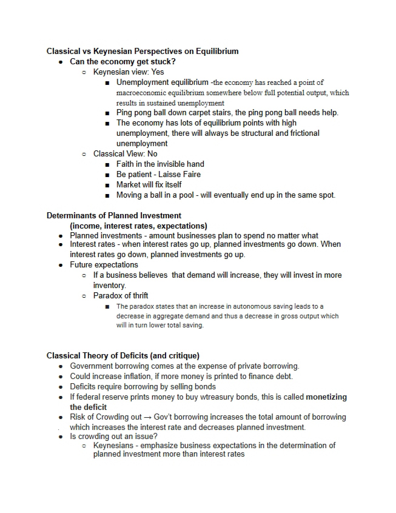 Guide for Econ Exam 3