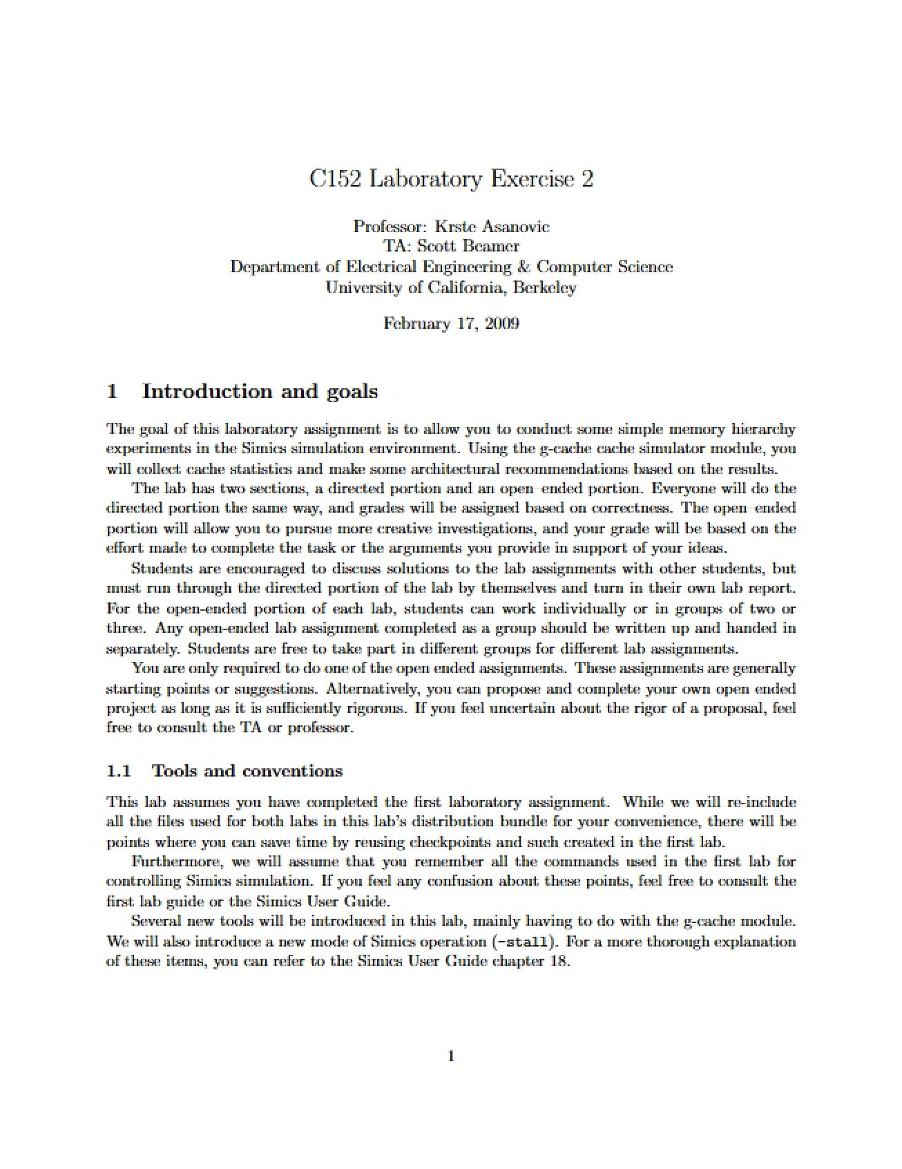 Second Lab Exercise