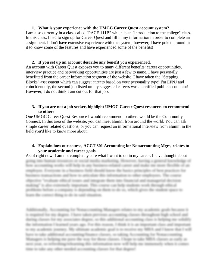 UMGC Career Quest - Academic Goals, Resources, and Benefits