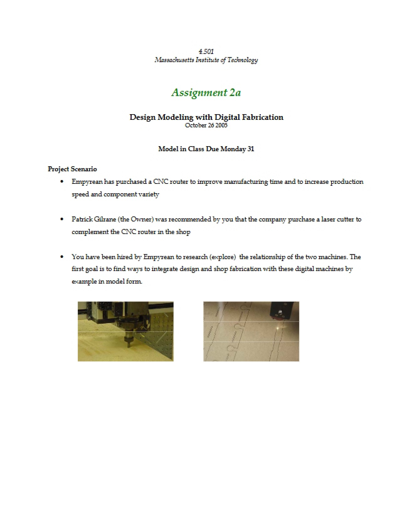 Digital Fabrication and Design Modeling