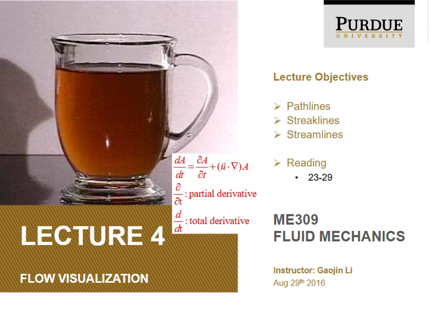 Fourth Lecture