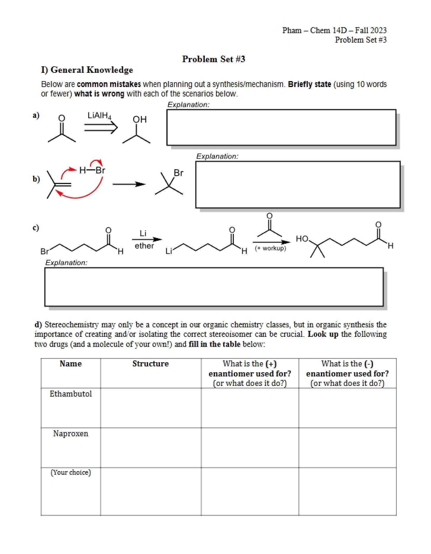 Third Problem Set