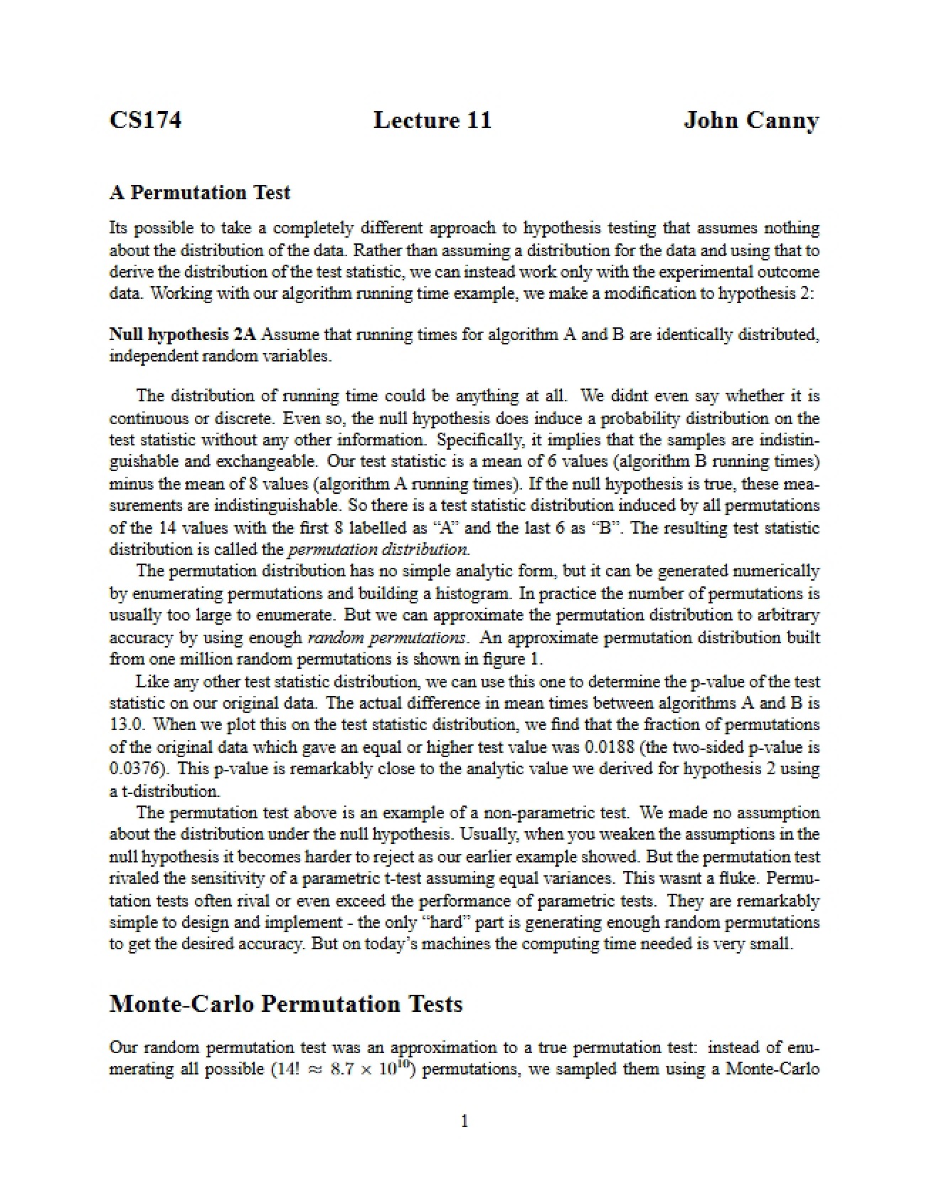 Eleventh Lecture