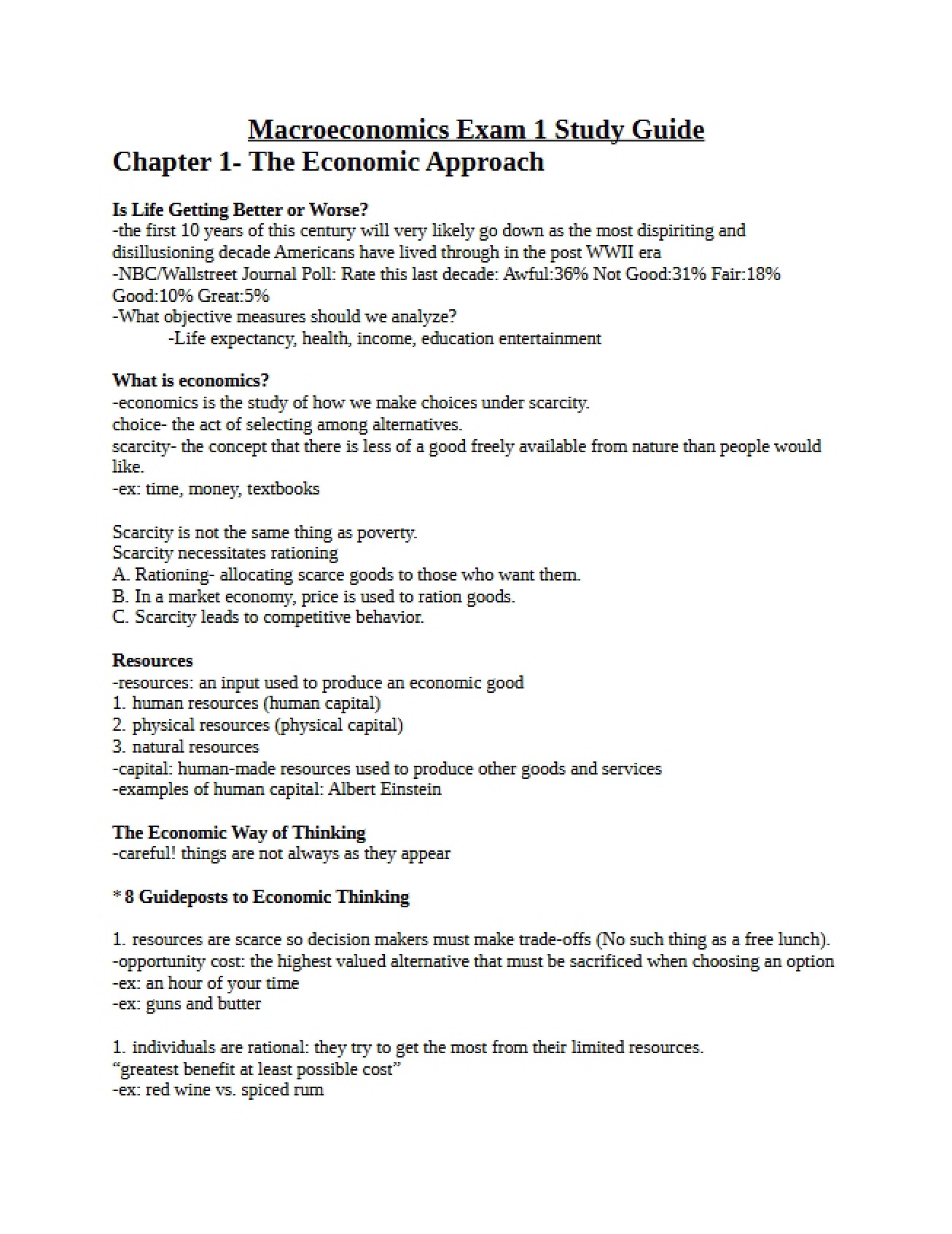 Fourth Part of the Economic Approach