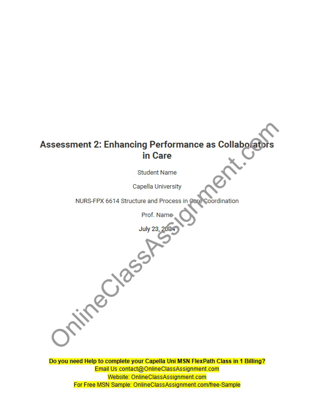 Collaborative Care Performance Enhancement - Assessment 2 (v1)