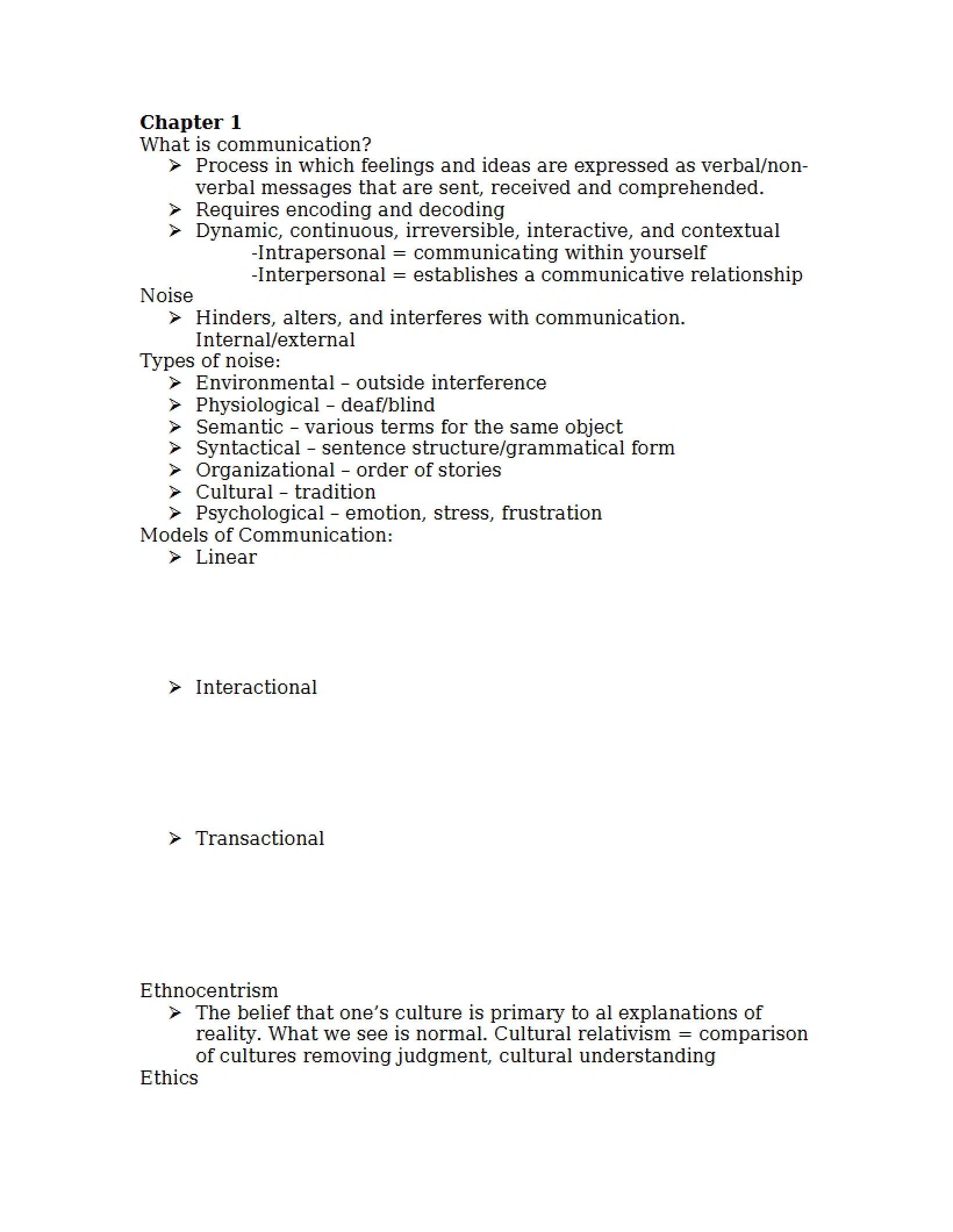 COMM 107 Chapter 01 Notes
