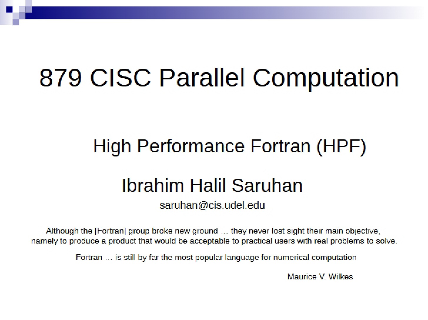 Fortran (High Performance)