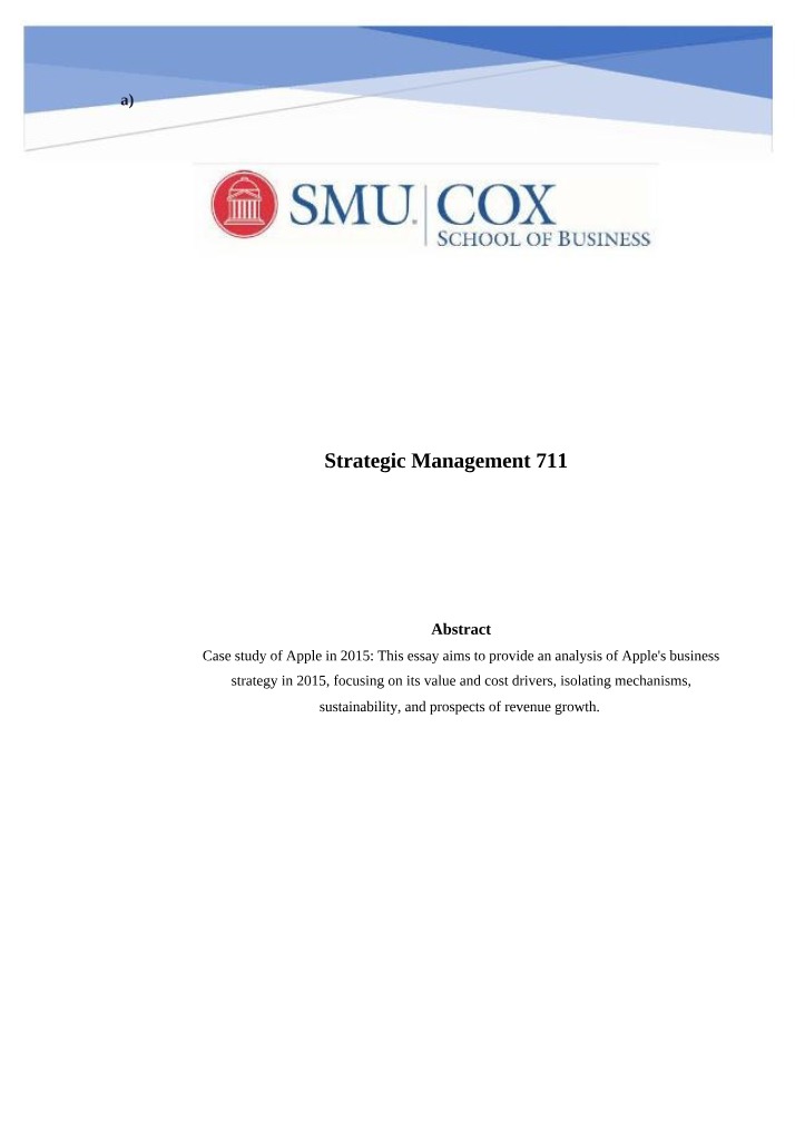 STRAT 6201 - Southern Methodist University