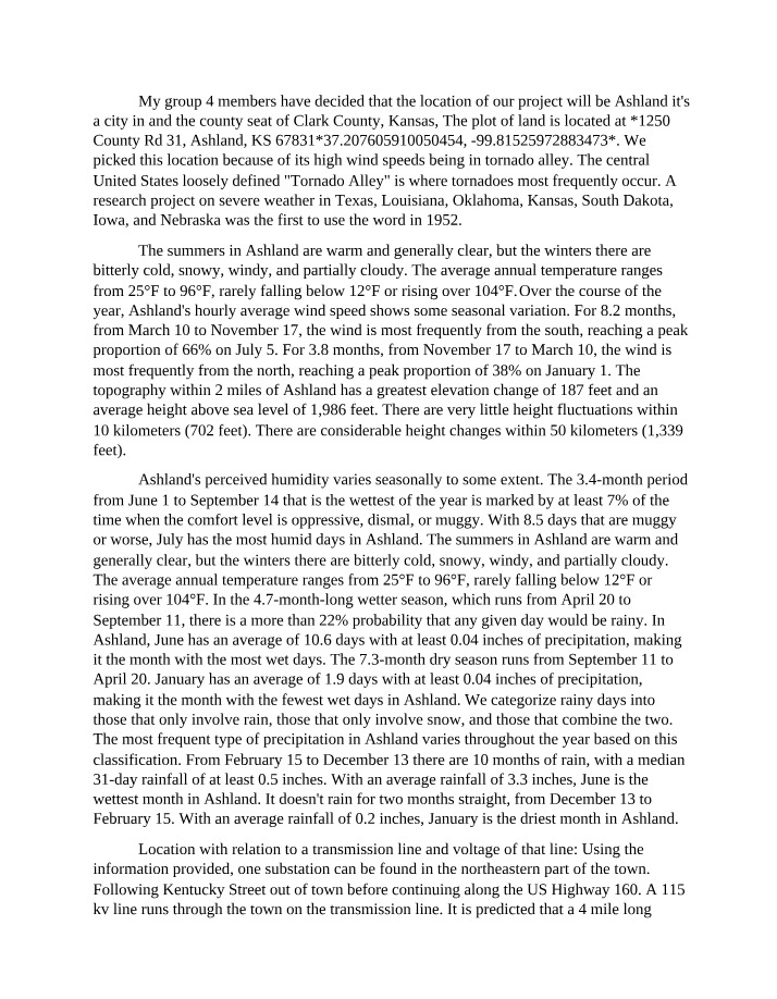 Study on the Impact of Tornado Alley in Ashland, Kansas