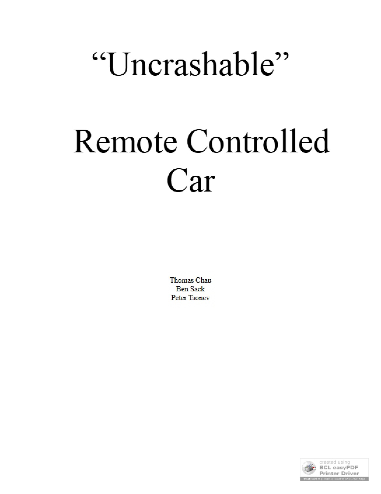 Car with Remote Control