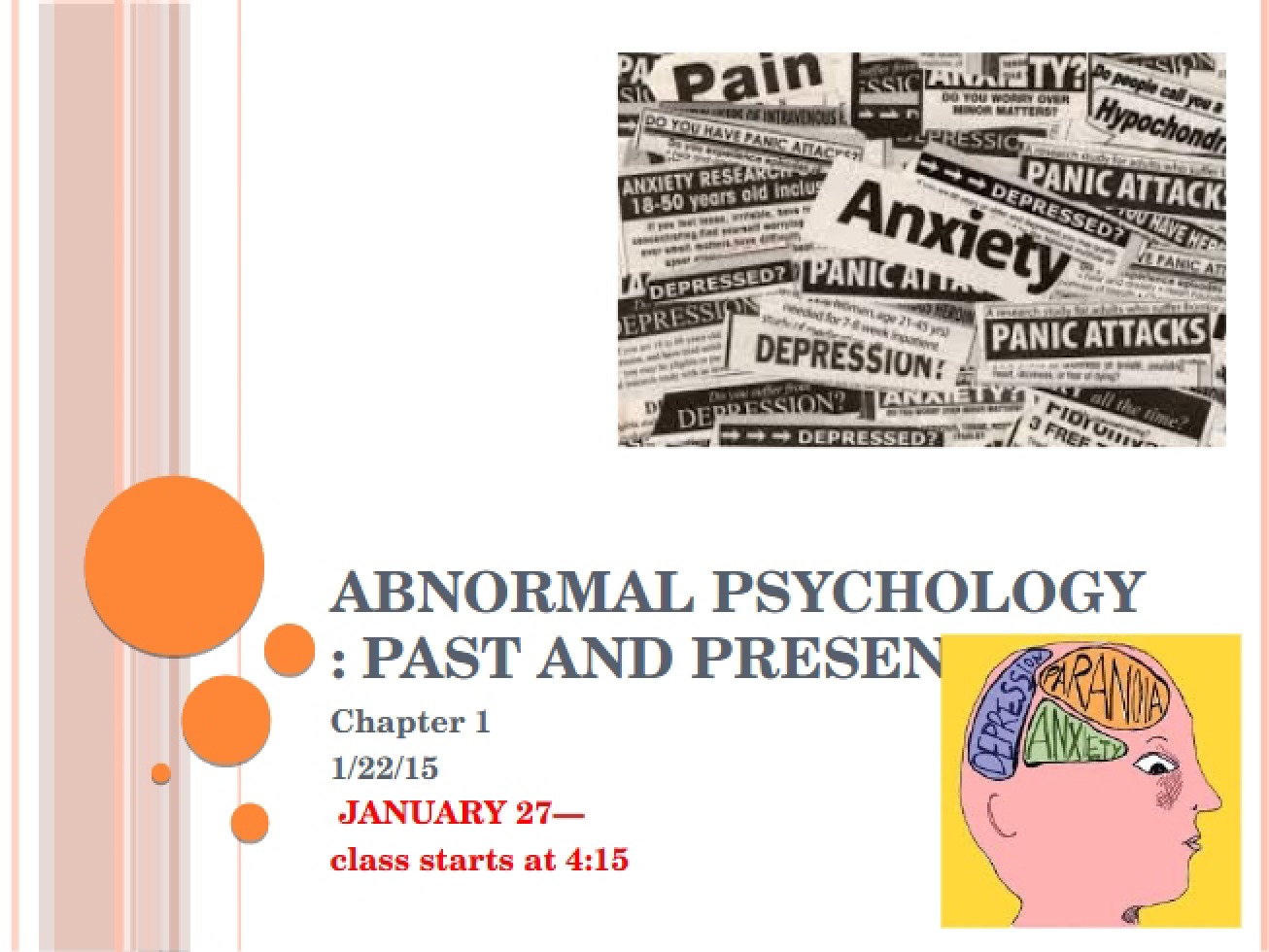 Chapter 1 Abnormal Psychology Past and Present (Post)
