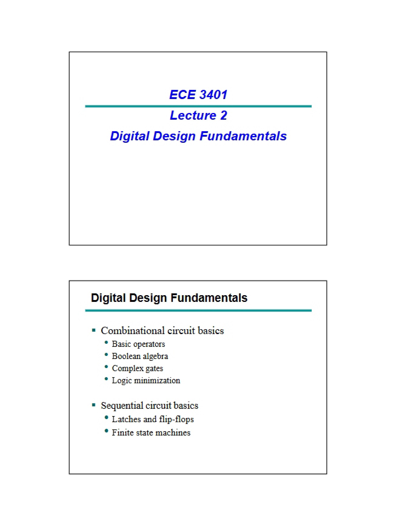 Digital Design Fundamentals