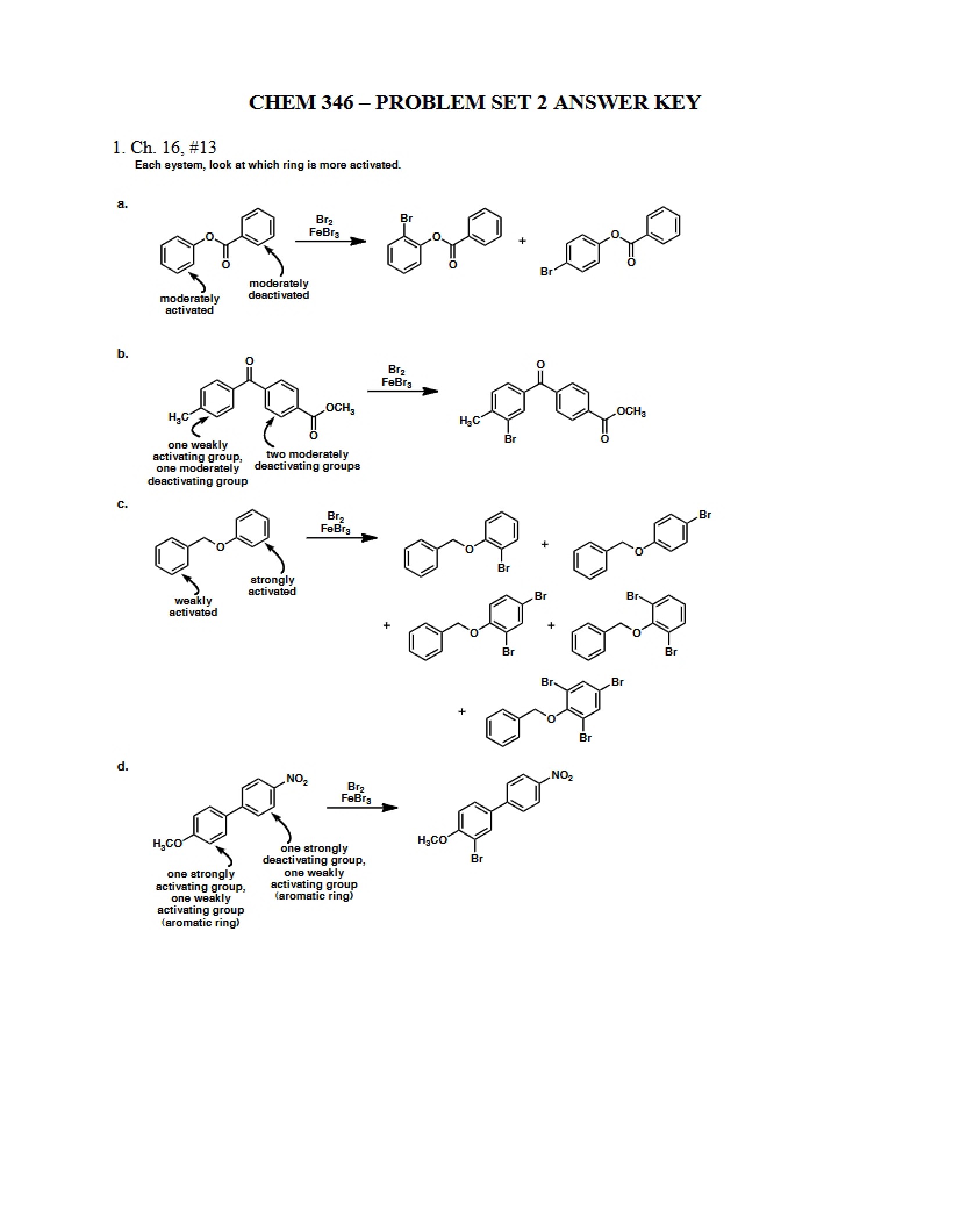 Second Problem Set - CHEM 343