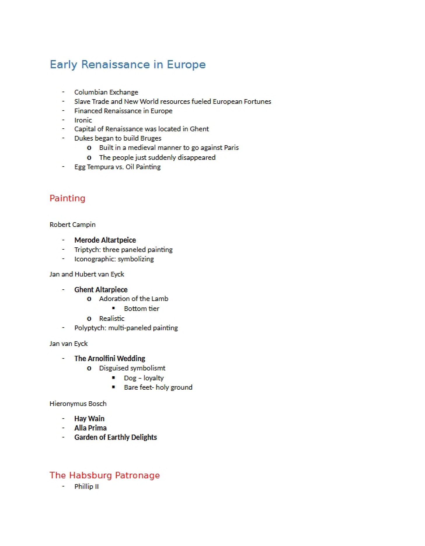 European Early Renaissance