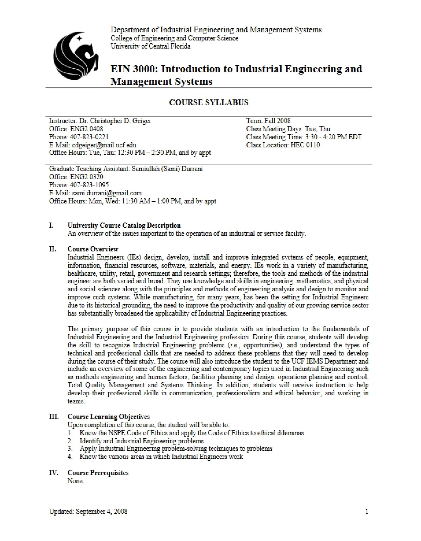 Course Syllabus