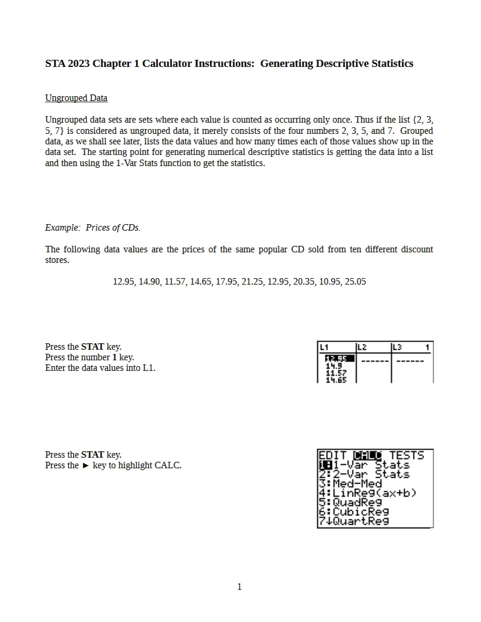 Descriptive Statistics Calculator Guide
