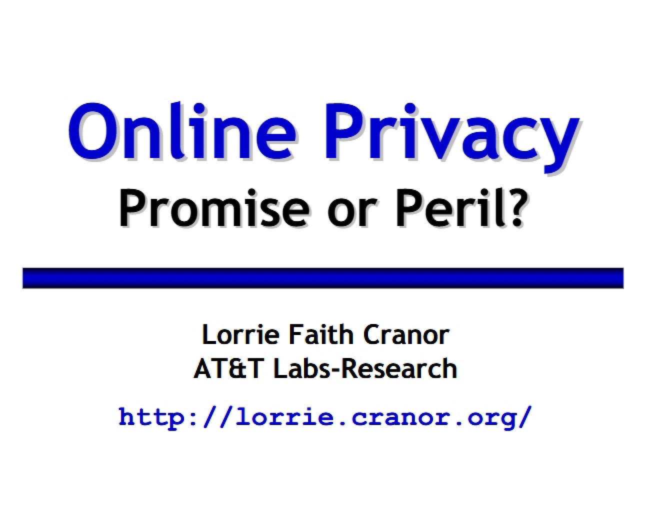 Privacy Online