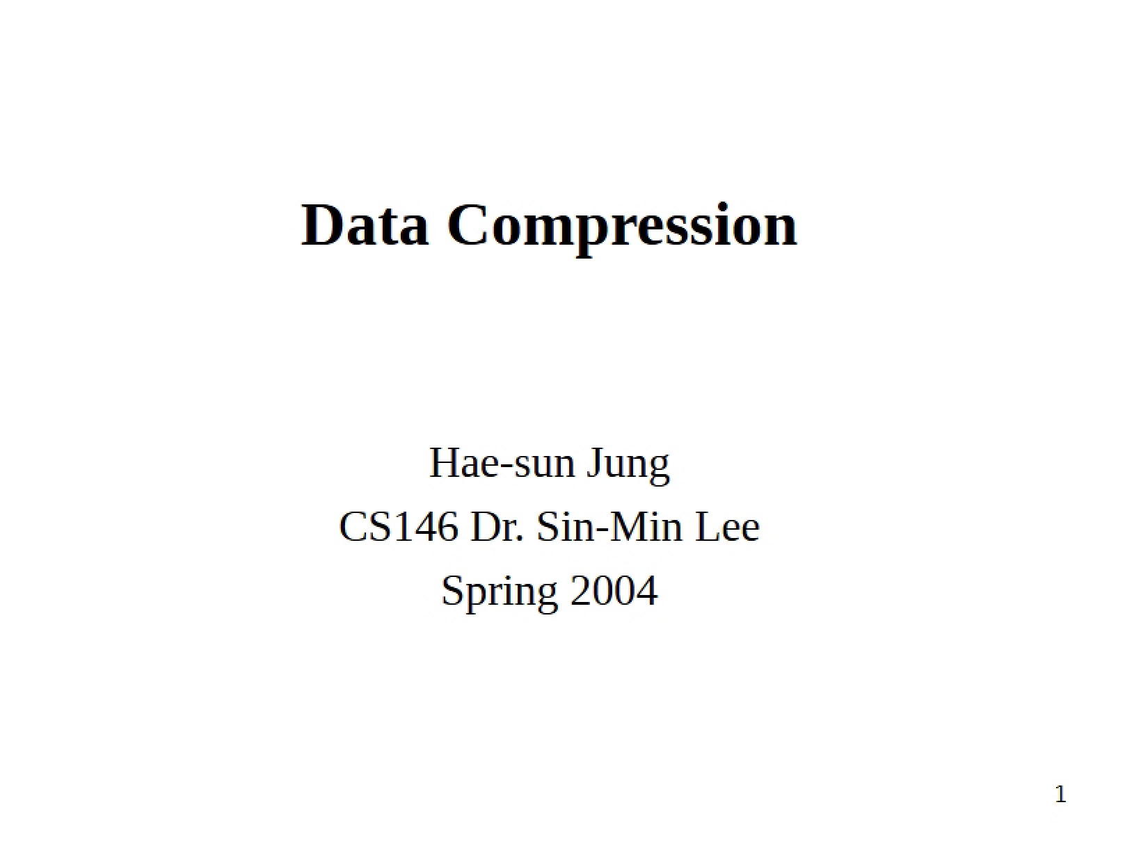 Techniques for Data Compression