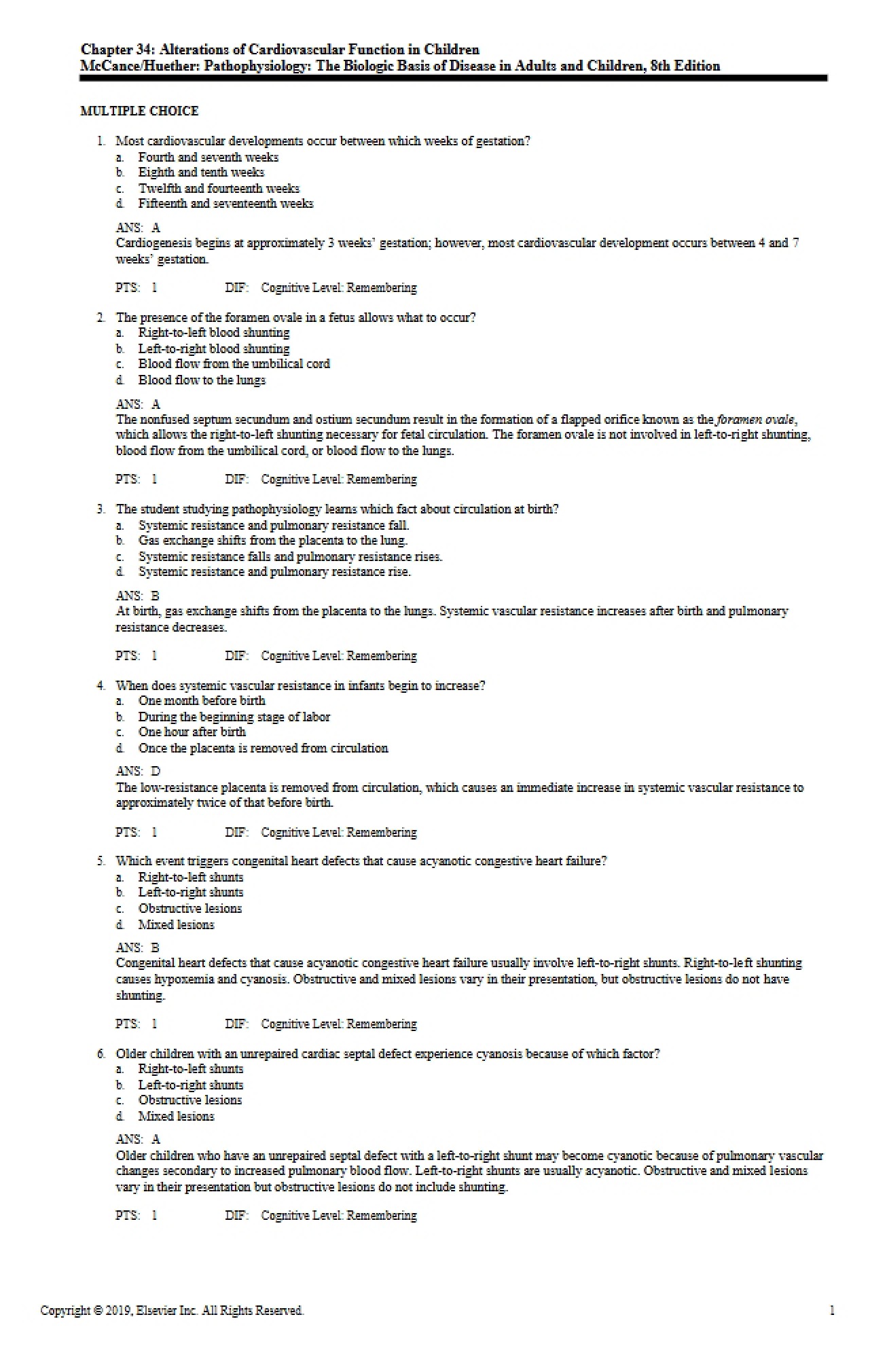 Test on Chapter 34