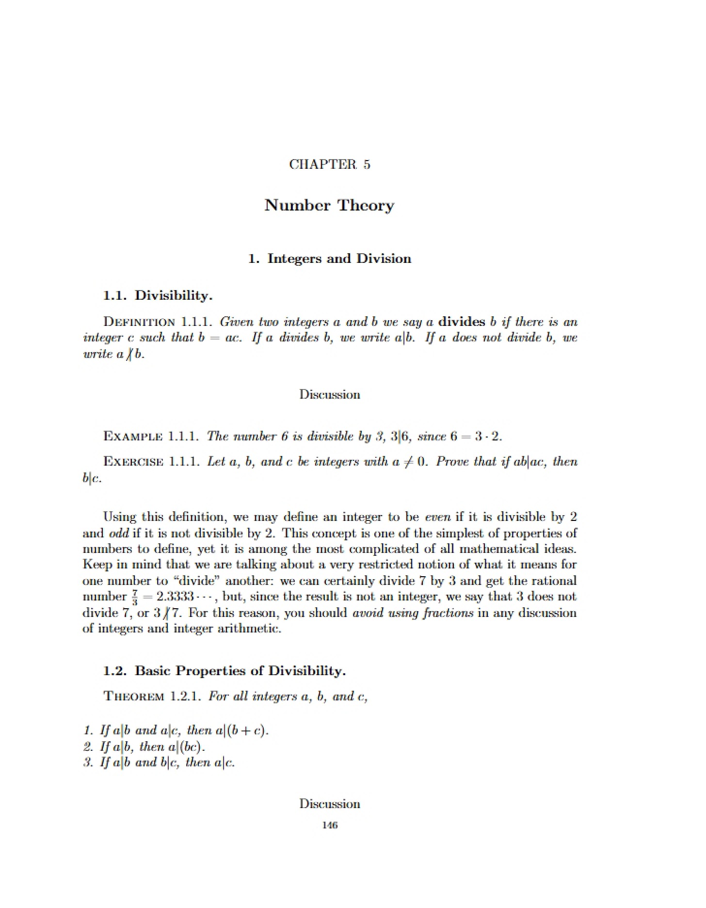 Theory of Numbers