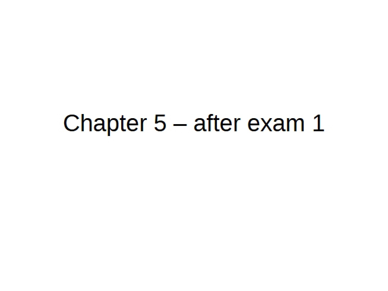 Chapter Five Review