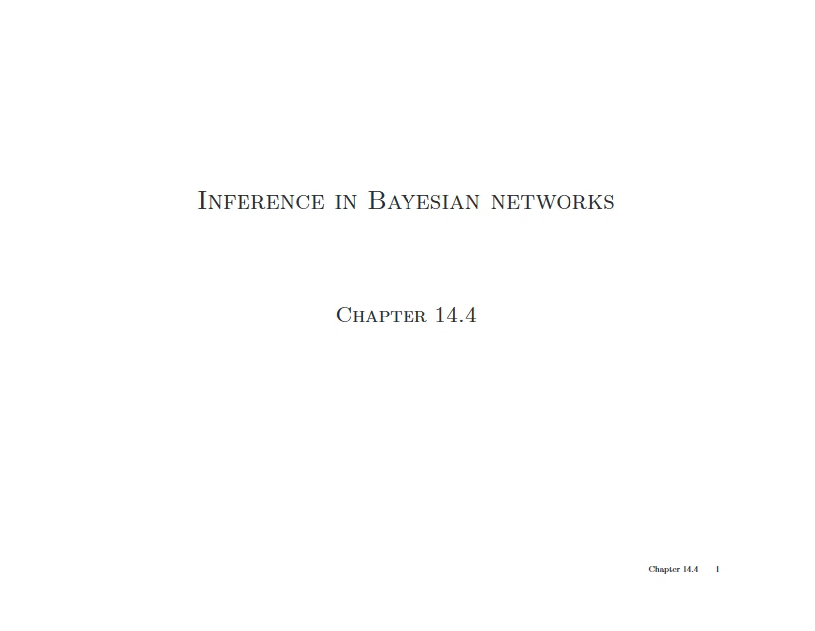 Bayesian Network Inference
