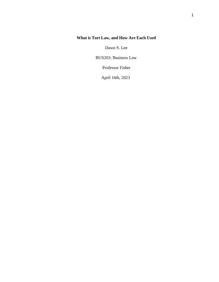 Essay 3 - Business Law